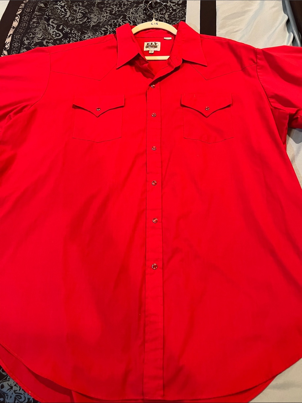 Ely Cattleman Bold Red Western Snap-Button Shirt